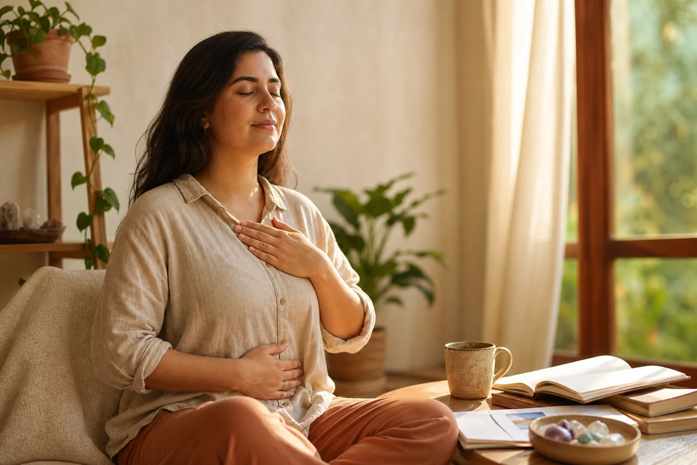 Prática de autotratamento durante o estudo do Reiki Usui Nível I